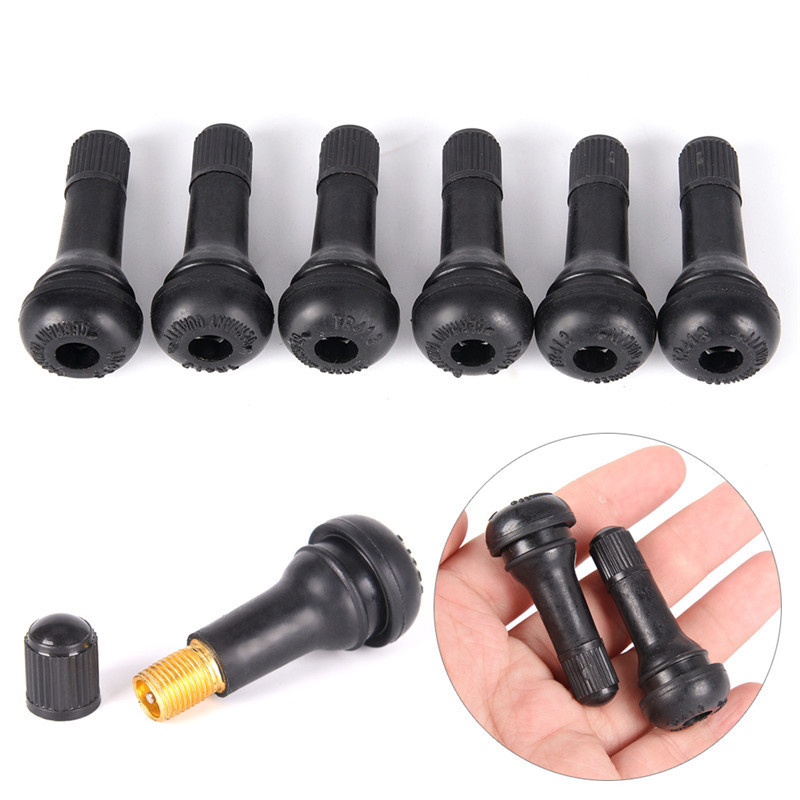 OEM 5pcs car vacuum tire nozzle rubber tubeless TR413 car valve with dust cover