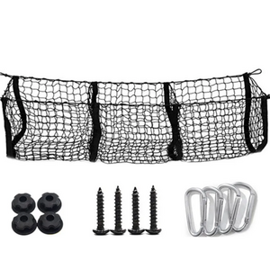 Pickup Truck Cargo Net Three Grid Luggage Mesh Pocket Storage Car Accessories