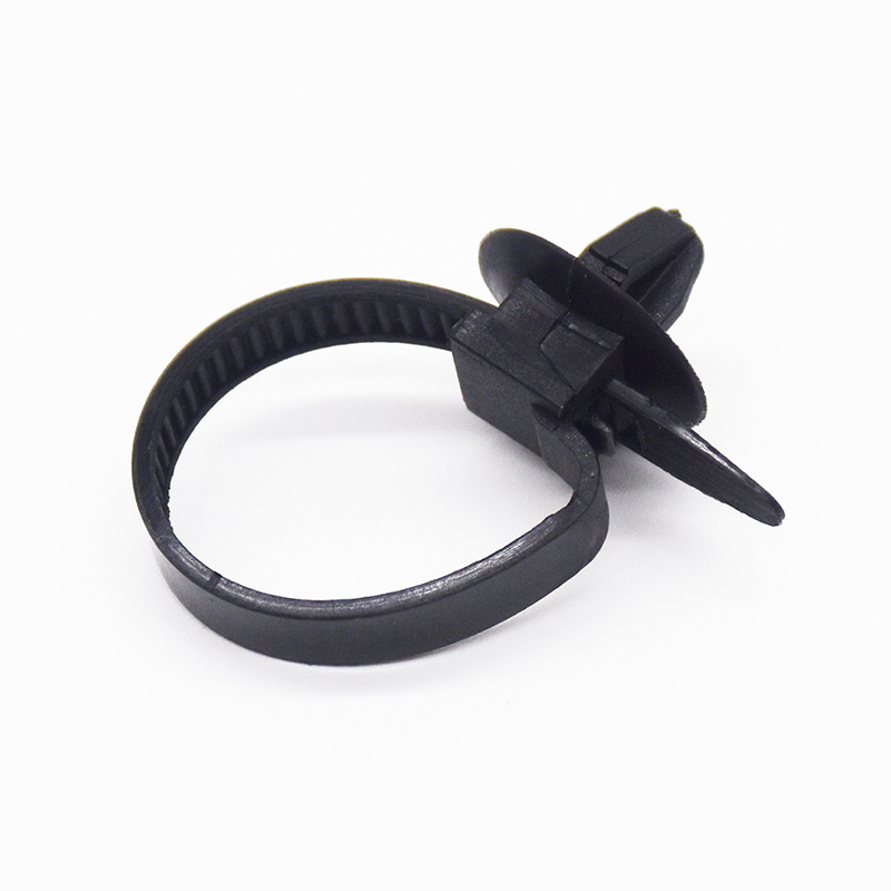 OEM C0444 50PCS Car Cable Fastening Ties Nylon Black Car Auto Cable Strap Push Mount Wire Tie Retainer Clip Clamp