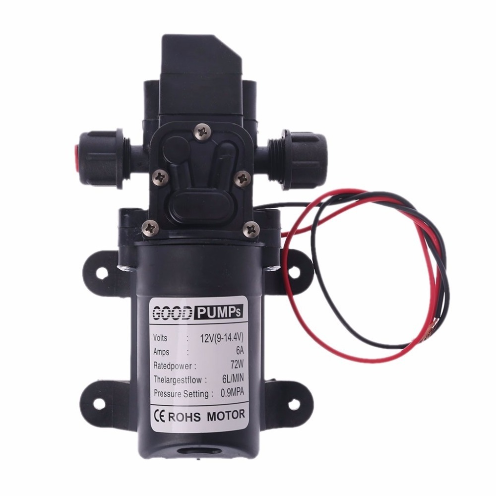 C0067 DC12V 6L/min 130psi High Pressure Micro Diaphragm Water High Pressure Pump Automatic Switch