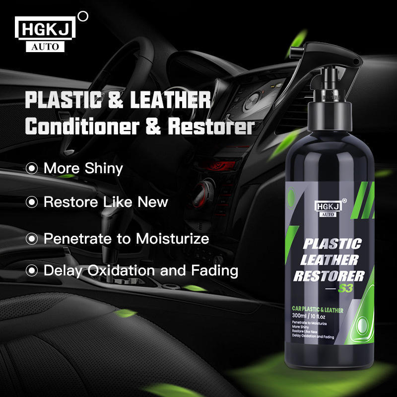 C0805 HGKJ S3 Car Plastic Restorer Polish for Interior Exterior Trim Long-lasting Cleaner Agent Hydrophobic Coating 50ml