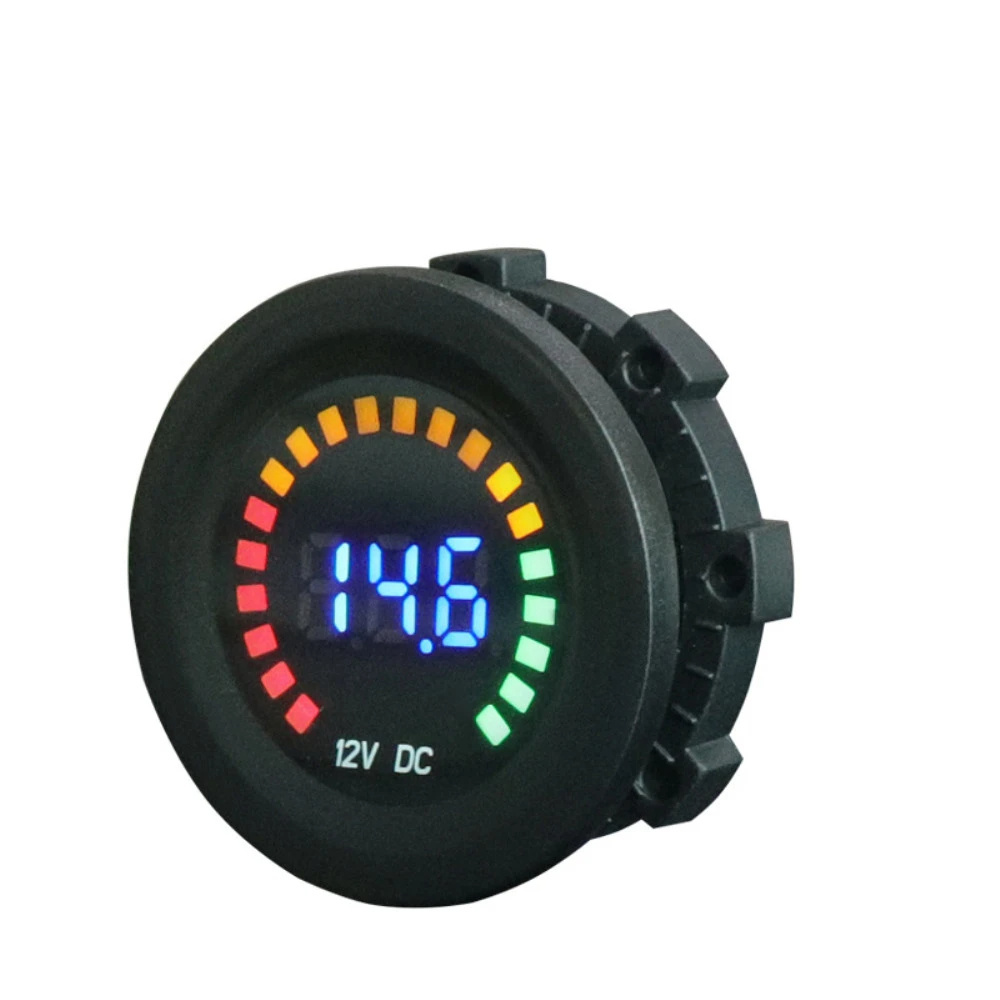 DC 12V Universal Car Motorcycle Boat LED Digital Voltmeter Panel Volt Meter Monitor Gauge Display Car Accessories Waterproof