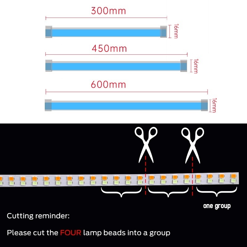 C0857 1pcs Car LED Lighting Strip Daytime Running Lights Flexible Waterproof Strips Light 12V Car Accessories Auto Headlight