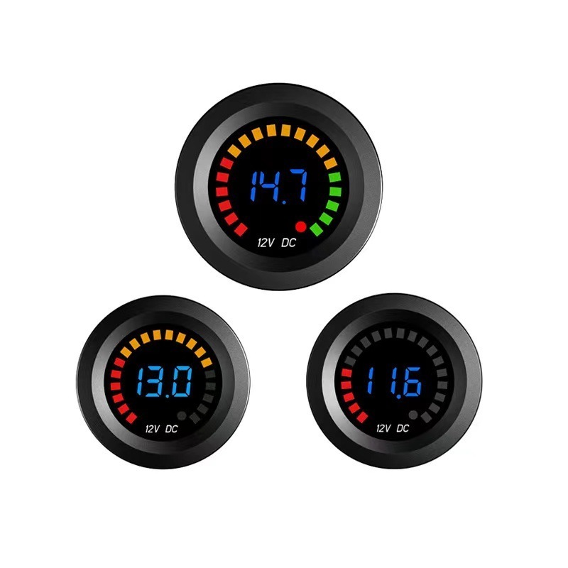 DC 12V Universal Car Motorcycle Boat LED Digital Voltmeter Panel Volt Meter Monitor Gauge Display Car Accessories Waterproof