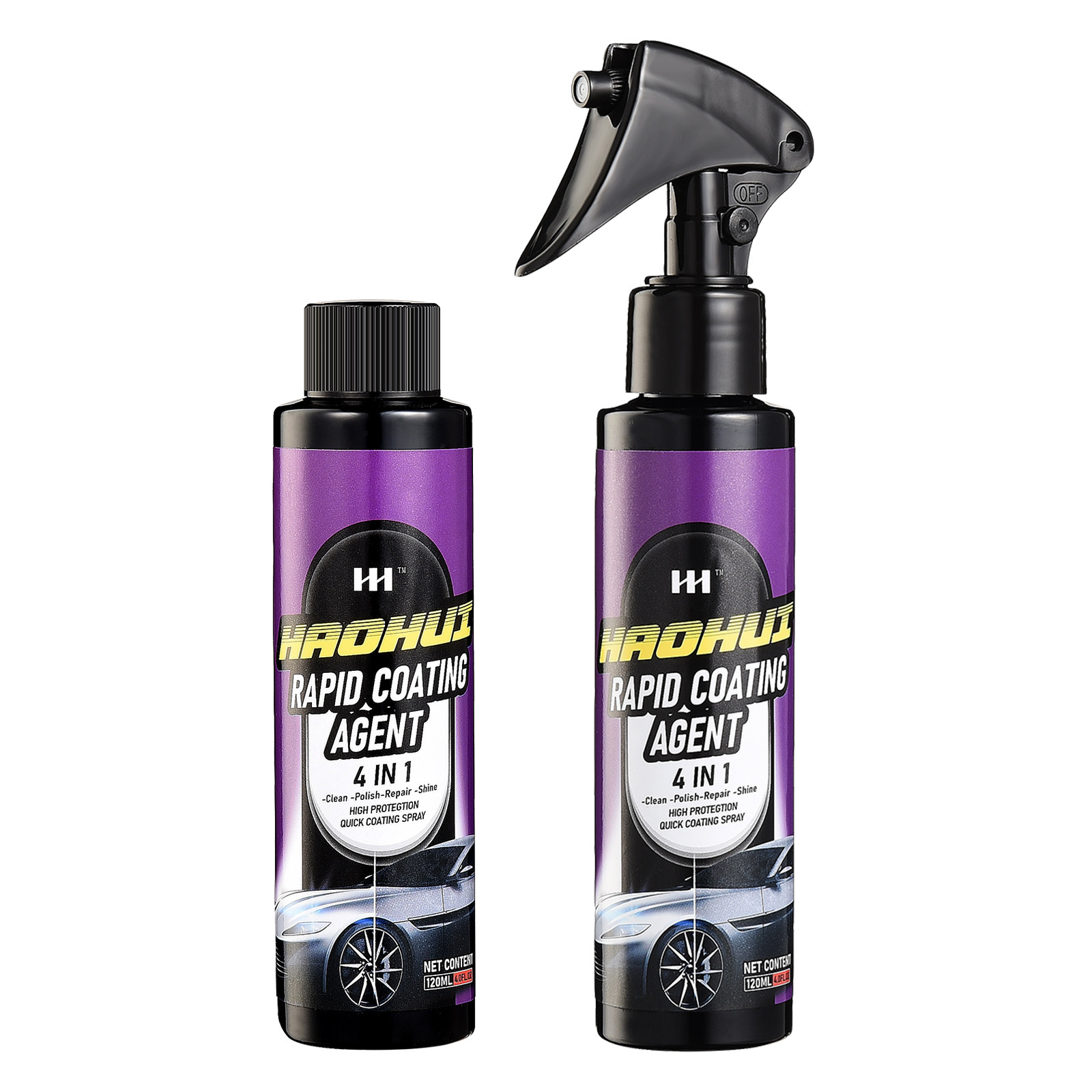 HH0001 HAOHUI  Nano Quick Ceramic Coating - Car Wax Polish Spray Wash Fortify/Hydrophobic/Waterless Wash & Wax Coat Polish