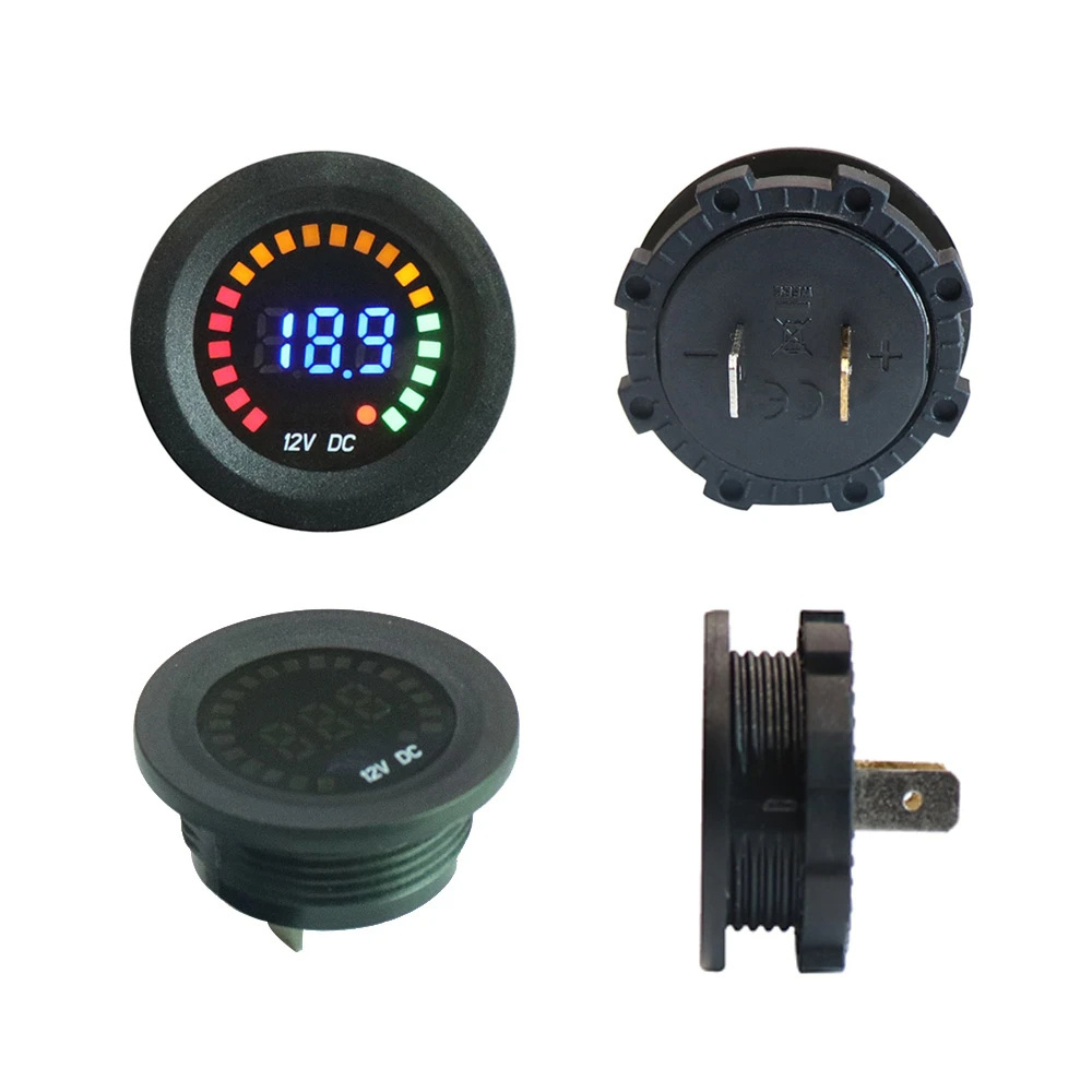 DC 12V Universal Car Motorcycle Boat LED Digital Voltmeter Panel Volt Meter Monitor Gauge Display Car Accessories Waterproof