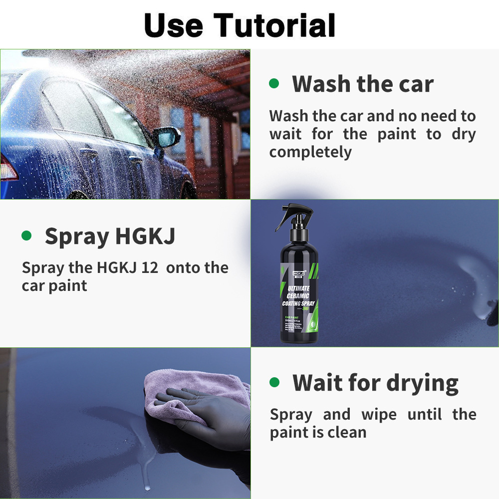 HGKJ S6 300ml 9H Ceramic Car Coating Hydrochromo Paint Care Nano Top Quick Coat Polymer Detail Protection Liquid Wax Car Care