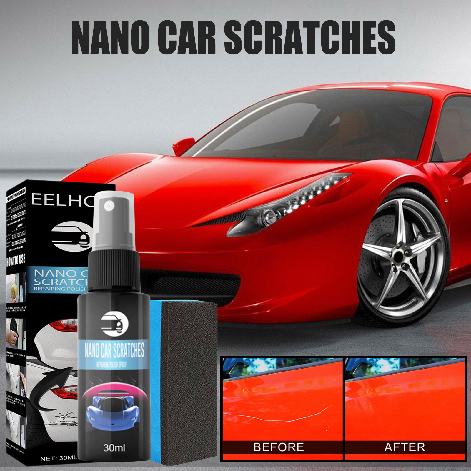 OEM Nano Car Scratch Remover Polish & Paint Restorer Spray For Vehicles Easy Repair Polish Buffer Kit For Paint Scratches Water