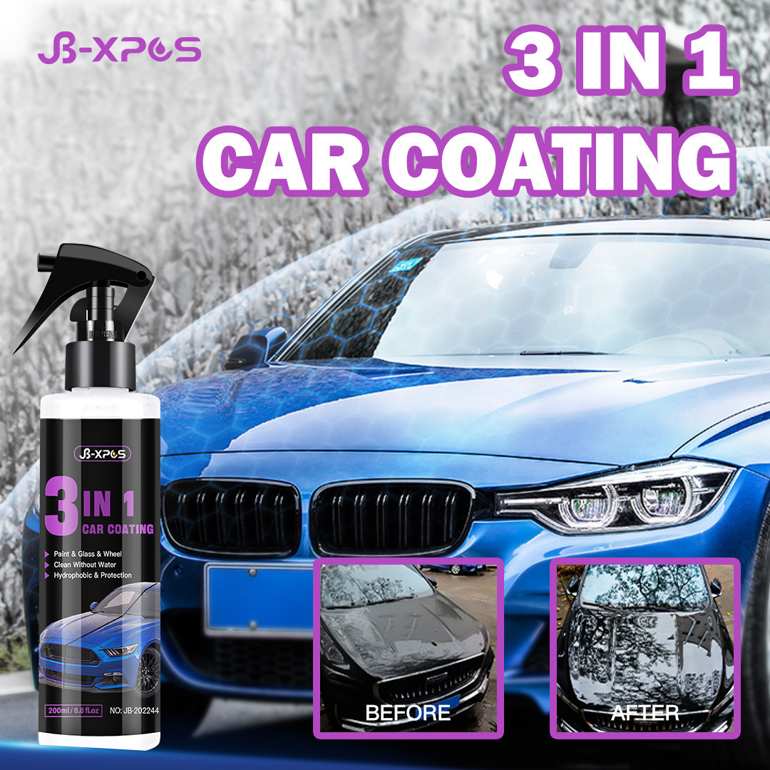 JBXPCS-44 3in1 Car high protection quick ceramic coating spray nano anti hydrophobic polish agent car spray Wax Clean Agent