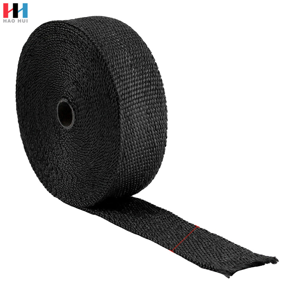 OEM C0143 NEW TITANIUM HEADER EXHAUST WRAP TAPE Black Heat Protection 15mx50mm AU SHIP Winding belt for motorcycle system