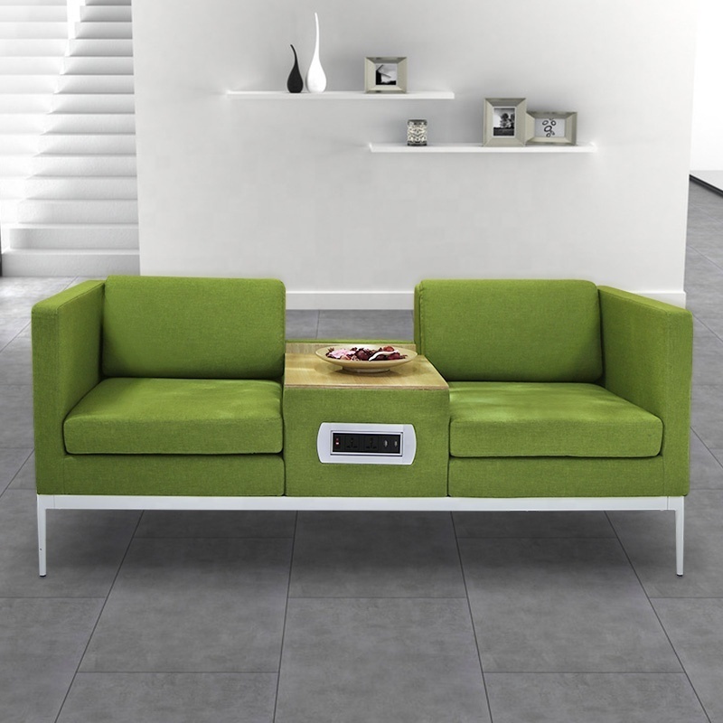 Multi-functional Office Sofa Commercial Public Sofa Seating With Electrical Plug and USB Charger