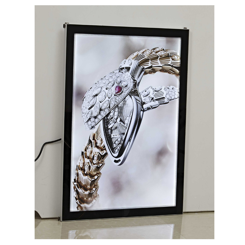 Advertising Light Box Frame Light Poster Frames LED Magnetic Black Magnetic Acrylic Panels