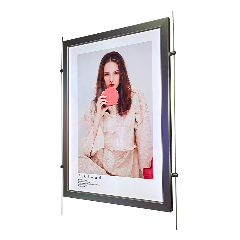 Hanging On Air Light Box Led Lighted Photo  Frame Window  Display