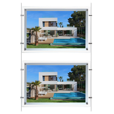 Real Estate Agent Showcase Ceiling Hanging Led Photo LED Window Display Crystal Light Box