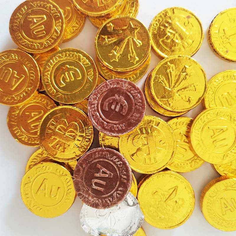 Wholesale tasty chocolate snack in bulk sweet compound chocolate gold coins for sale