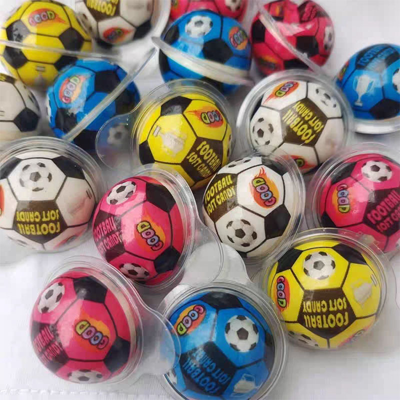 Confectionery Supplier Custom Football Gummy Candies Soft Sweet Bonbon Gummy Ball Candy