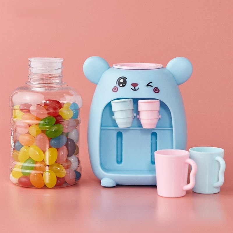 Wholesale Rainbow Fudge Jelly Beans Switch Mini Water Dispenser Shaped Sour Classic Cartoon Candy Toys Jelly Bean For Kids