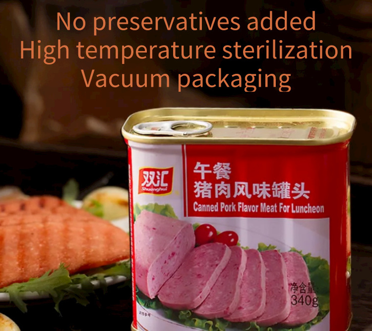 340g bulk wholesale canned pork meat luncheon meat halal canned meat for hotpot or snack