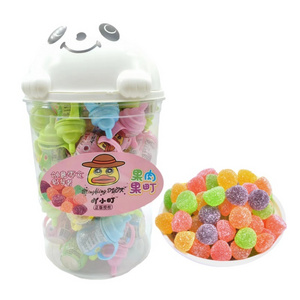 Quality Pacifier Bottle Toys Candy Mix Rainbow Gummy Candy Panda Shape Candy Toys Kids