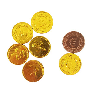 Wholesale tasty chocolate snack in bulk sweet compound chocolate gold coins for sale