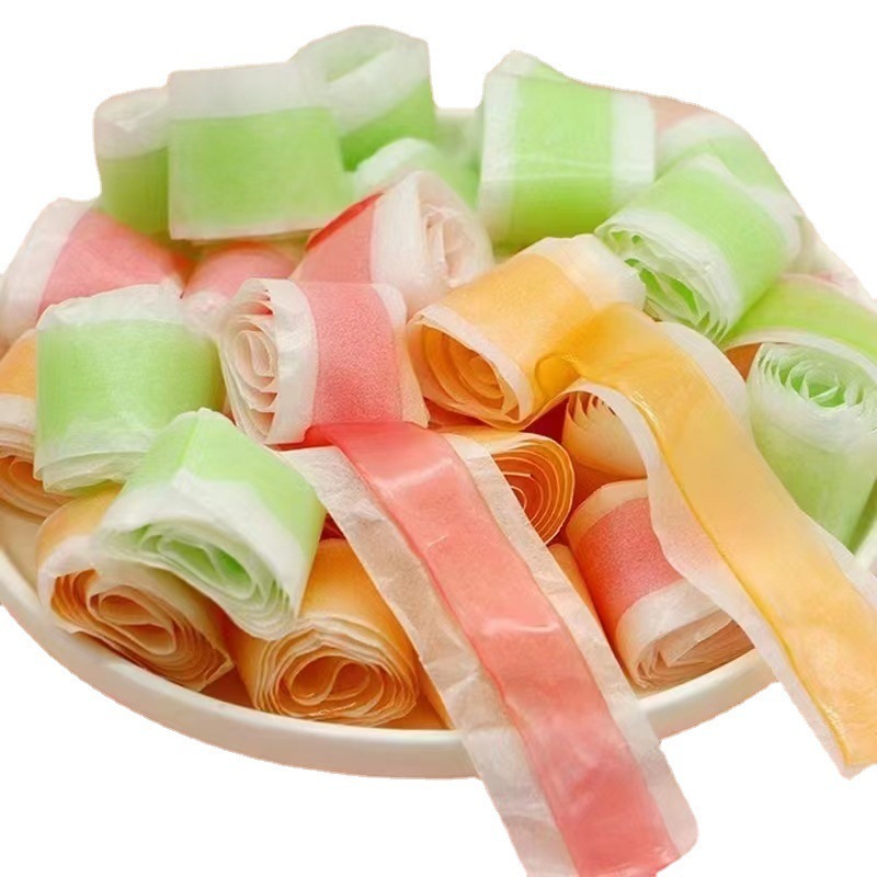 Wholesale High Quality Sweet Fruit Flavour Jelly Gummy Candy Fruit Roll Ups Candy