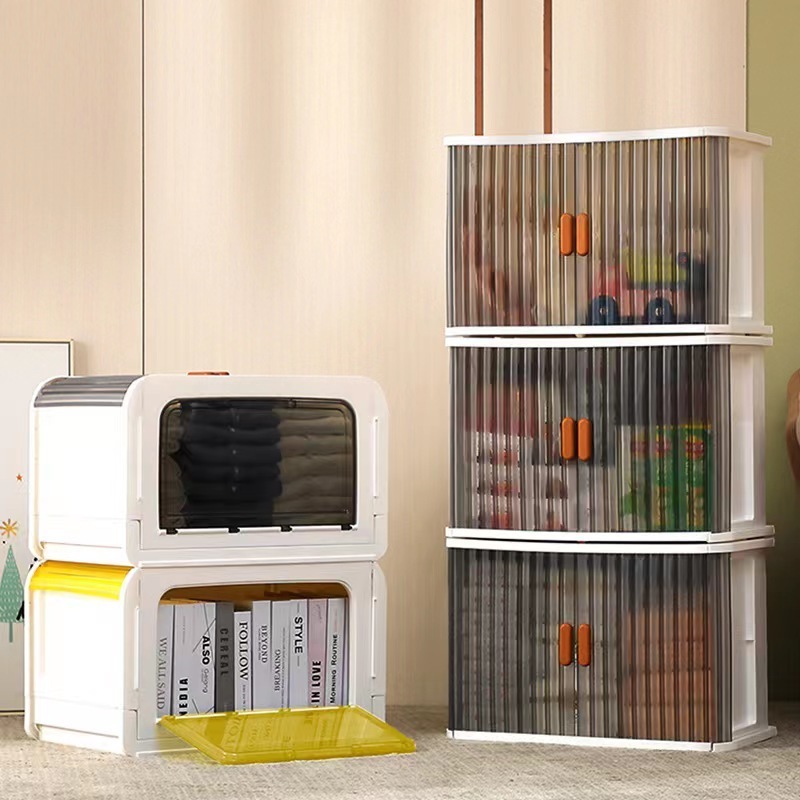 80 L Installation Free Double Roll Door Children's Toy Storage Boxes & Bins