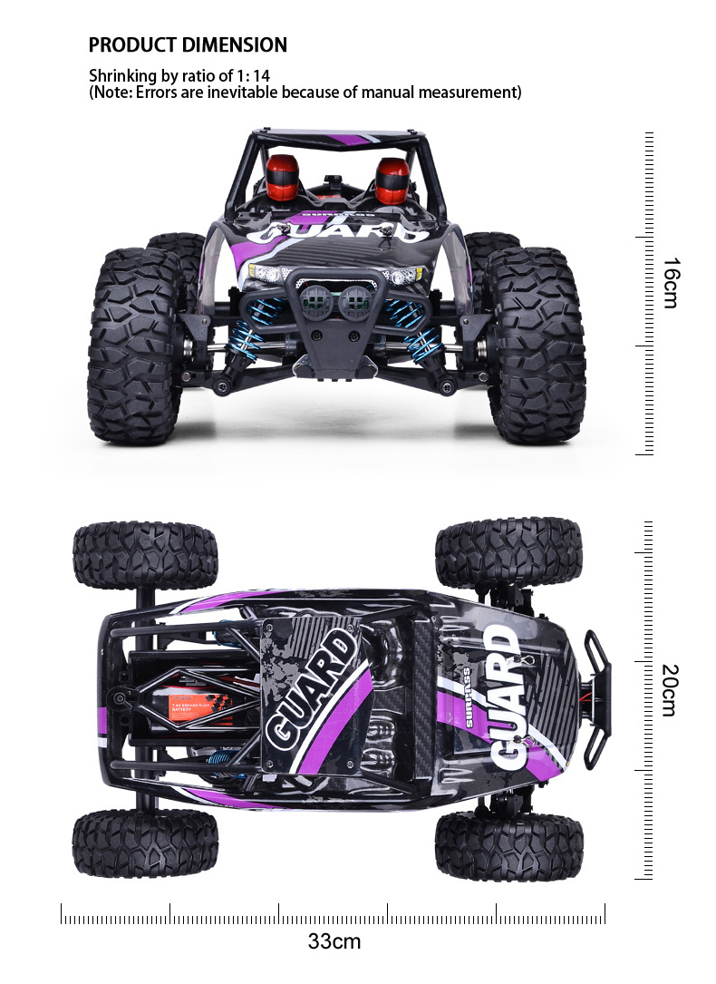 Amazon Hot Sell SUBOTECH BG1520 1:14 ratio 2.4 GHz all-wheel-drive model toy with betteries high-speed rc car