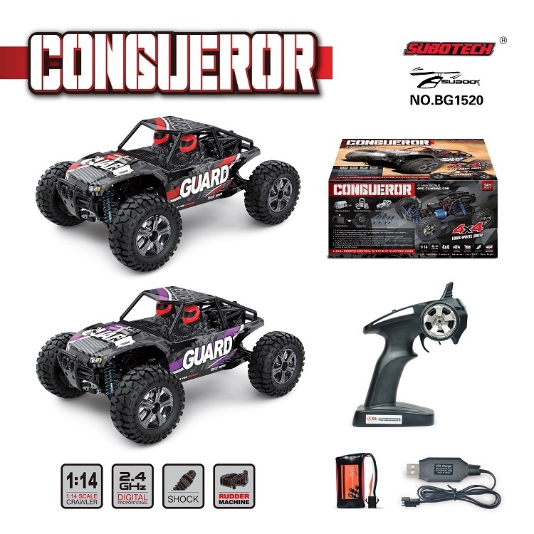 Amazon Hot Sell SUBOTECH BG1520 1:14 ratio 2.4 GHz all-wheel-drive model toy with betteries high-speed rc car