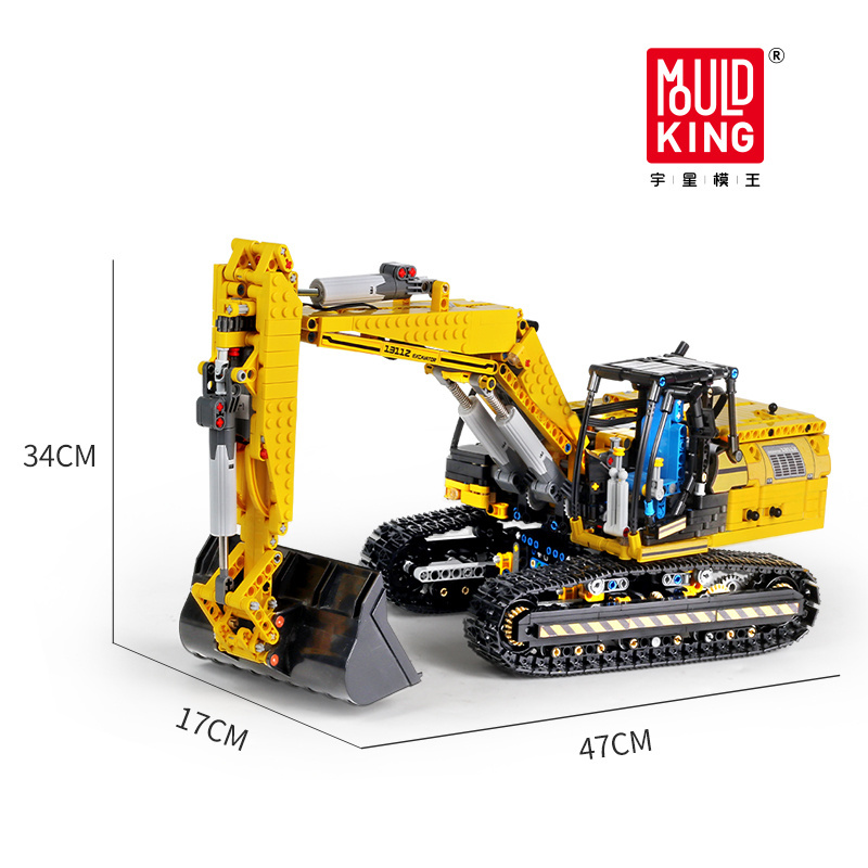 Mould King New Engineering Vehicle Excavator Model Building Blocks Education Blocks