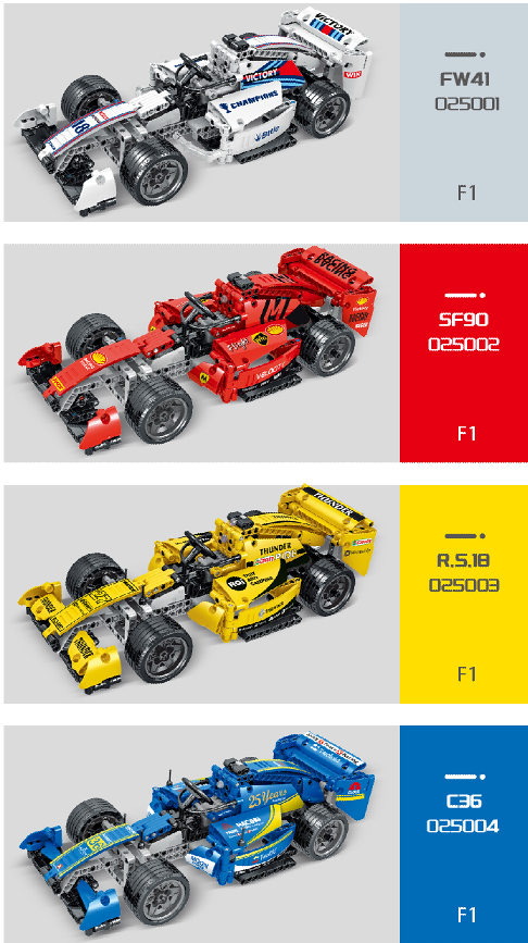 New Arrival MORK 1:14 RC F1 Model car small building blocks DIY toys compatible with all legoing toys for kids