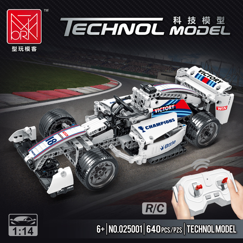 New Arrival MORK 1:14 RC F1 Model car small building blocks DIY toys compatible with all legoing toys for kids