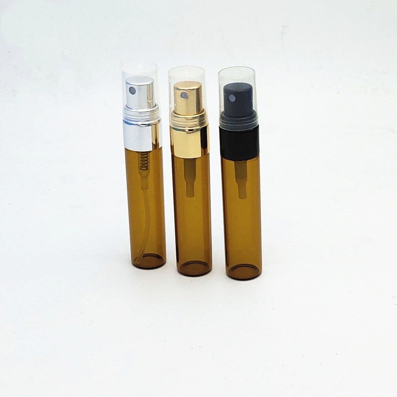 5ml brown perfume glass sprayer bottle with aluminum pump sprayer