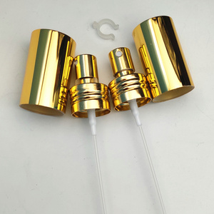 24/410 Aluminum gold screw mist sprayer with aluminum cap and clip