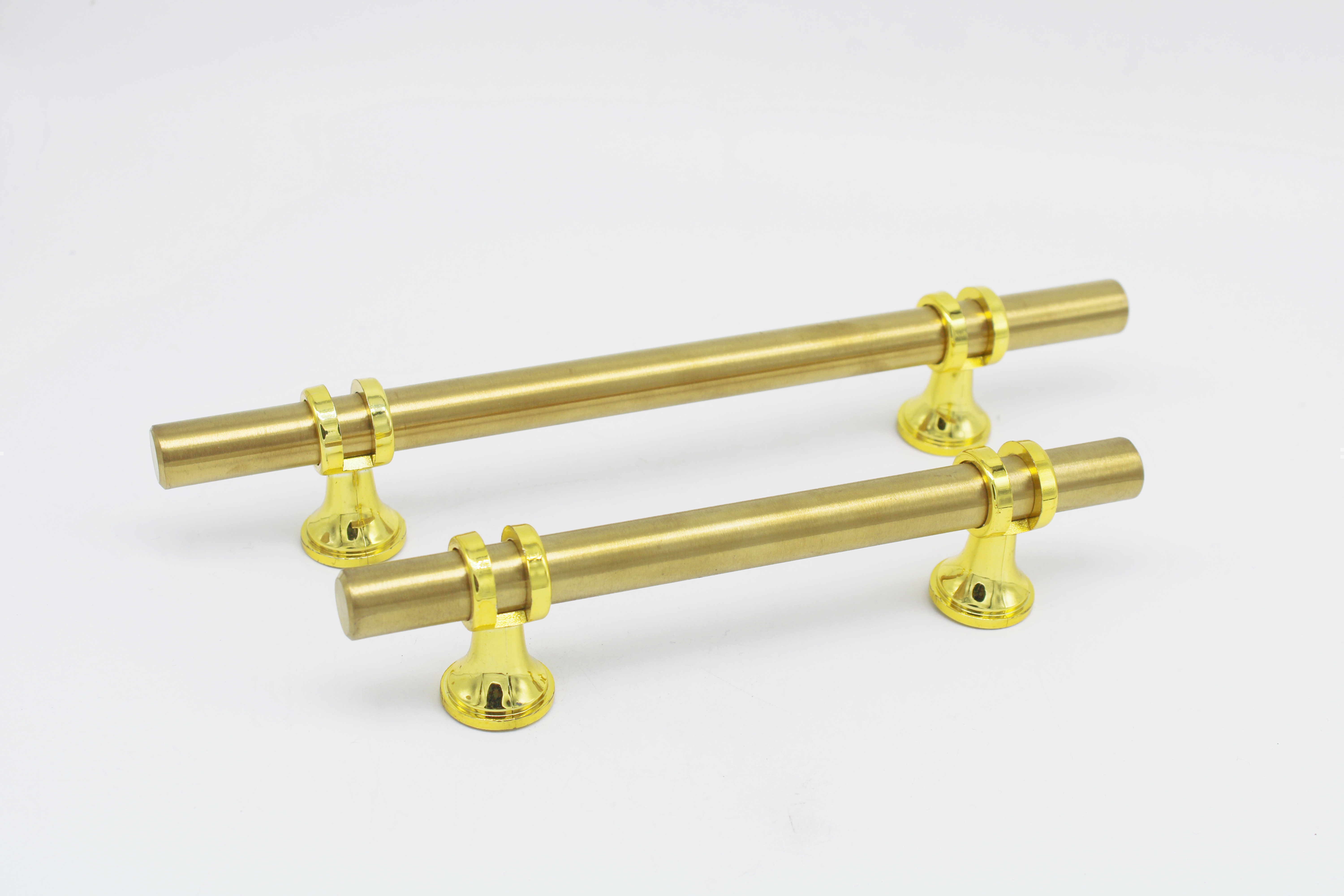 wholesale plastic handle manufacturer plastic feet T bar stainless steel tube gold Cabinet handle