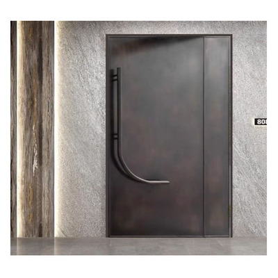 America Smart Lock Automatic External Pivot Entry Door Modern Exterior Metal Oversized Pivot Door Entrance