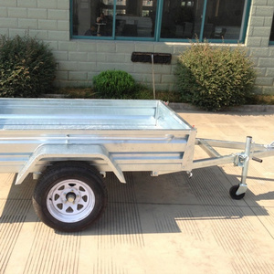 New arrival Australia farm galvanized tandem utility box welded tipping cage trailer