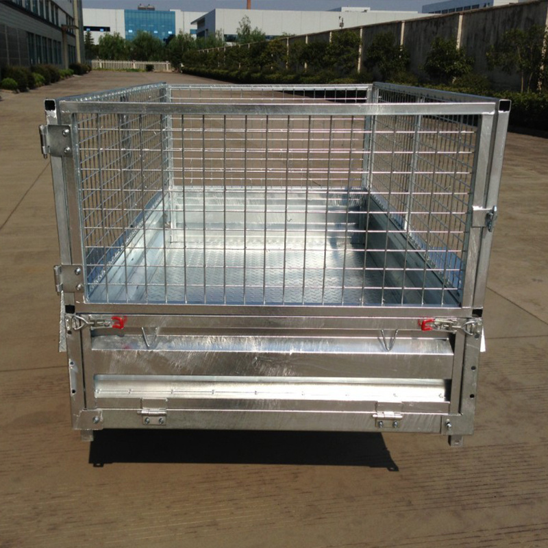 Single Cage Galvanized Fully Welded 7*5 2 Wheel Car Box Trailer