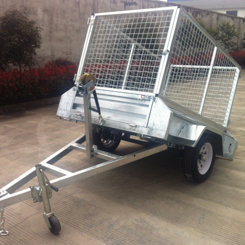 Galvanised Single Axle Tipping Small Farm Trailer