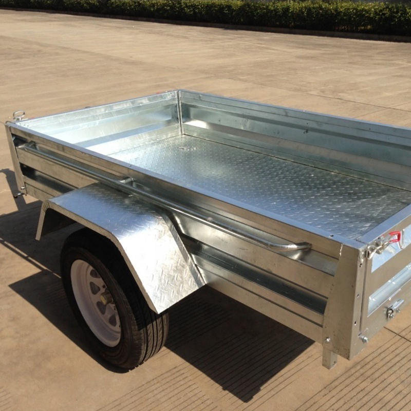 New arrival Australia farm galvanized tandem utility box welded tipping cage trailer