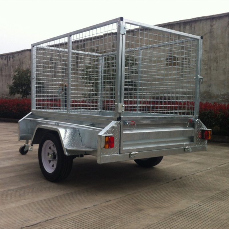 Galvanised Single Axle Tipping Small Farm Trailer