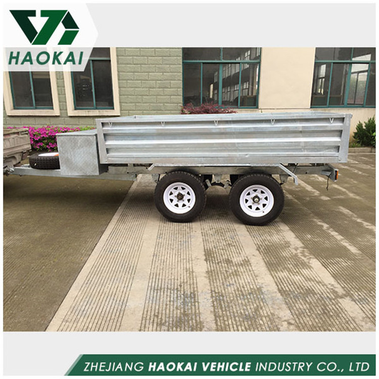 galvanized garden tools Atv dump trailer single axle 4t box tipper semi tractor tipper trail for farm tractor parts kits