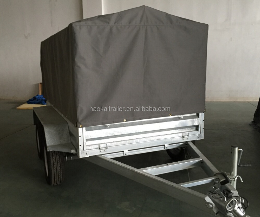 Haokai 8x5 Tandem/Dual-Axle Cage Trailer with cover