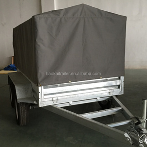 Haokai 8x5 Tandem/Dual-Axle Cage Trailer with cover