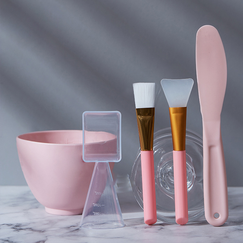 Custom 500CC High Quality Silicone Makeup Brush Cleaner Face Washing Cosmetic Mixing Facial Clay Mask Bowl Set Facial Beauty