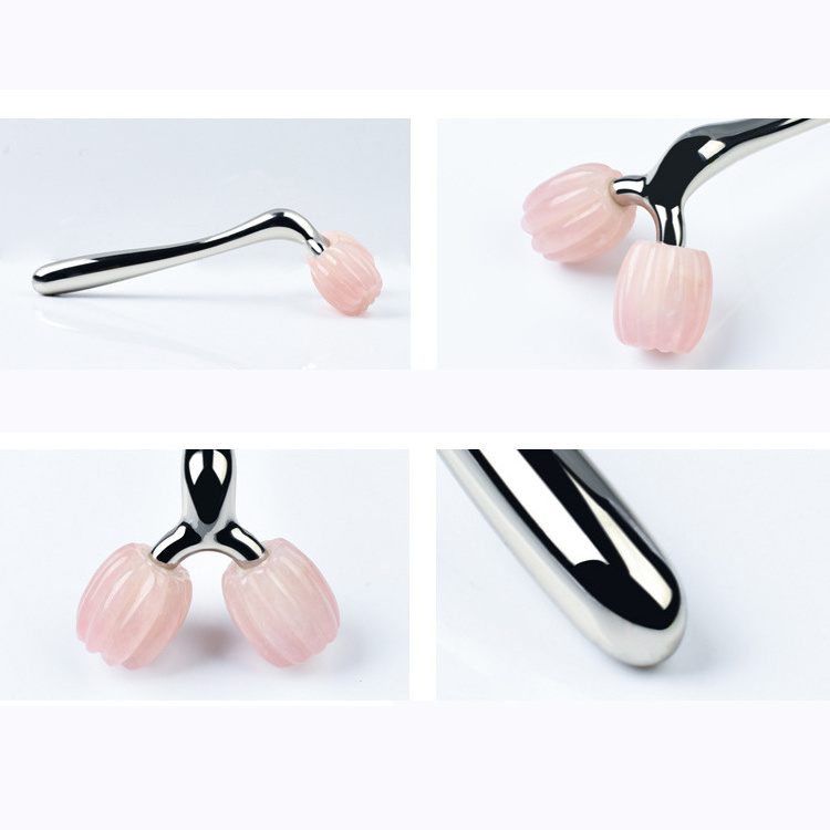 Wholesale Mini Rose Quartz Crystal Ice Jade Roller For Face