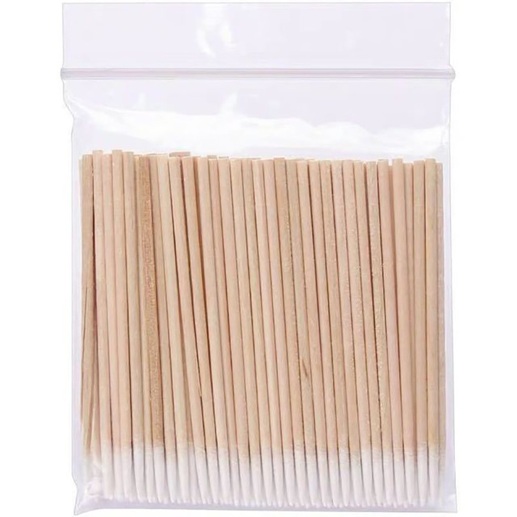 100pcs Cotton Tipped Tattoo Pointed Cotton Buds Swabs Makeup Cosmetic Applicator Wood Sticks