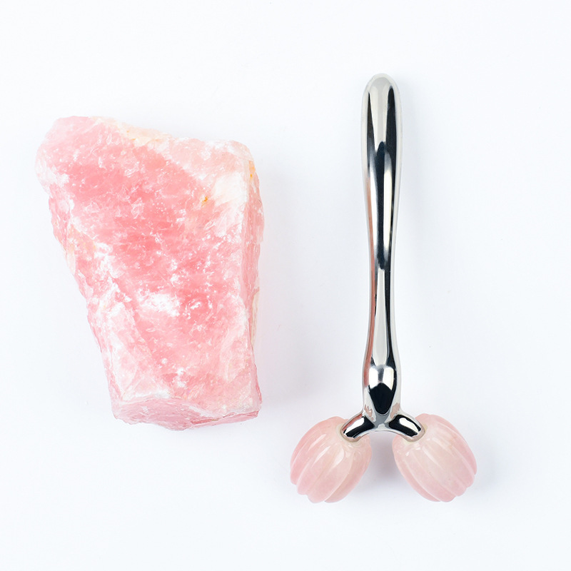 Wholesale Mini Rose Quartz Crystal Ice Jade Roller For Face