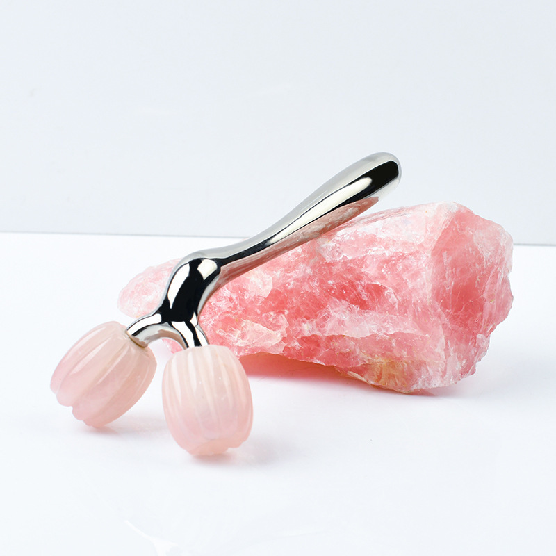 Wholesale Mini Rose Quartz Crystal Ice Jade Roller For Face