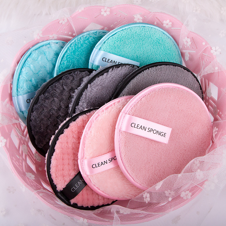 Microfiber Makeup Remover Pads Facial Cleansing Puffs Reusable Makeup Remover Pads for Heavy Makeup