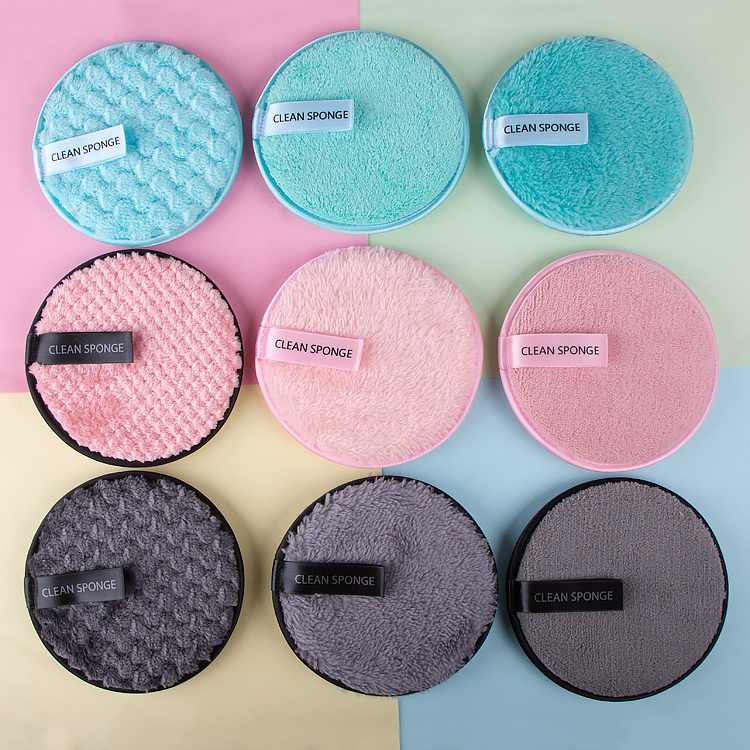 Microfiber Makeup Remover Pads Facial Cleansing Puffs Reusable Makeup Remover Pads for Heavy Makeup